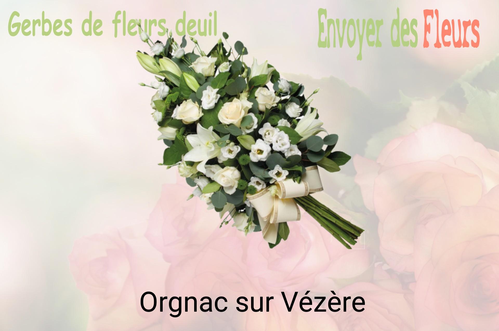 Gerbe de fleurs de deuil livrée à Orgnac-sur-Vézère